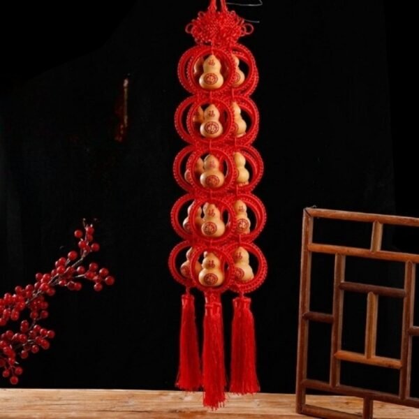 Five Blessings Gourd Knot Hanging Decoration