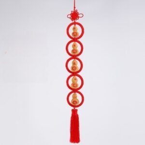 Five Blessings Gourd Knot Hanging Decoration