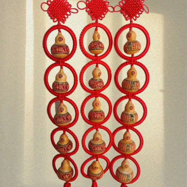 Five Blessings Gourd Knot Hanging Decoration